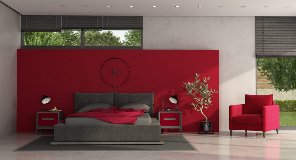 minimalist red and gray master bedroom 2021 08 27 22 15 02 utc 1