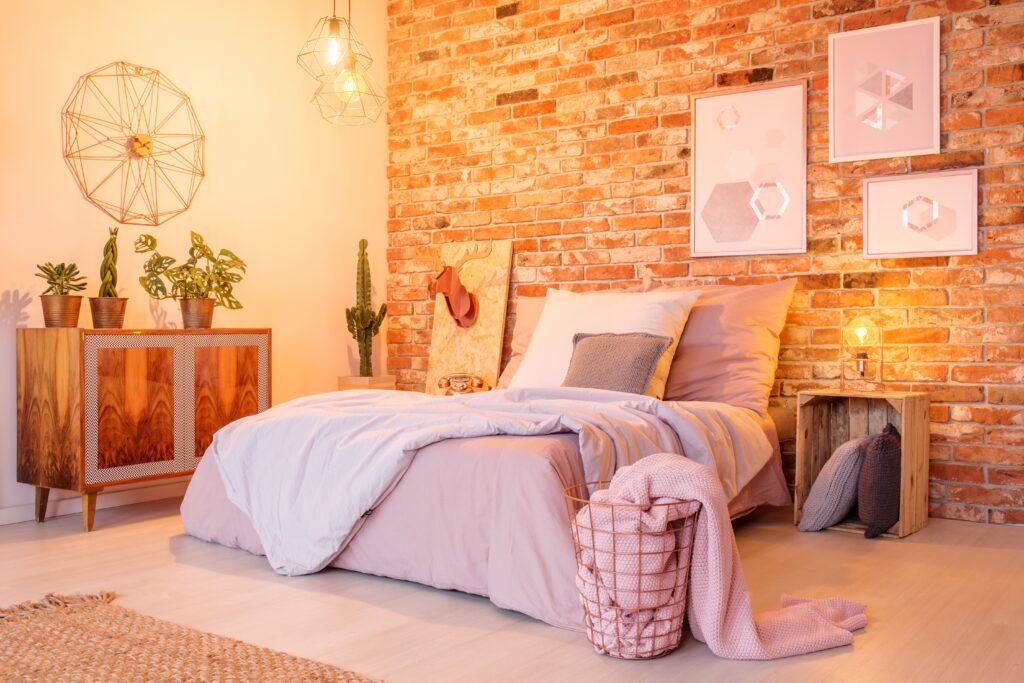 warm bedroom with brick wall 2021 08 26 15 43 53 utc